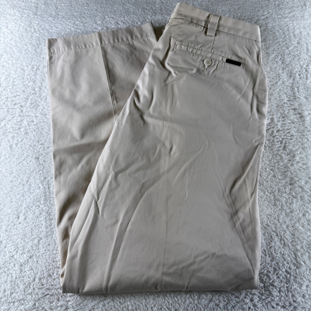 Y2K Eddie Bauer Pleated Khaki Relaxed Straight Dress Pants Preppy‎ 36x34 Clean